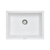 610x457mm White Granite Single Bowl Kitchen Sink