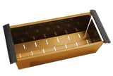 440x190x130mm Brushed Brass Stainless Kitchen Sink Colander