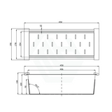 450x190x130mm Gunmetal Stainless Kitchen Sink Colander