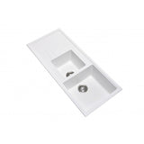 1160x500mm White Granite 1 & 1/2 Bowl Kitchen Sink