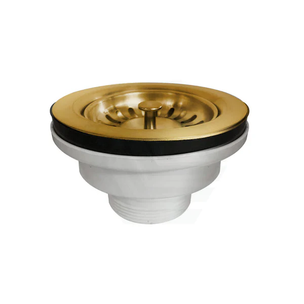 Brushed Brass Kitchen Sink Waste No Overflow