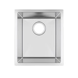380x440x200mm Chrome Stainless Steel Single Bowl Kitchen Sink
