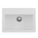 680x500x220mm White Granite Single Bowl Kitchen Sink