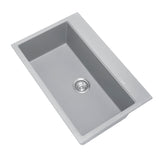 780x510x220mm Concrete Grey Granite Single Bowl Kitchen Sink
