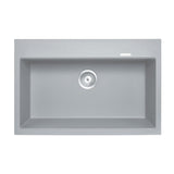 780x510x220mm Concrete Grey Granite Single Bowl Kitchen Sink