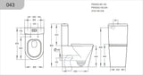 Sylea Tornado Rimless Toilet Suite Dual Flush 655*380*860mm V043