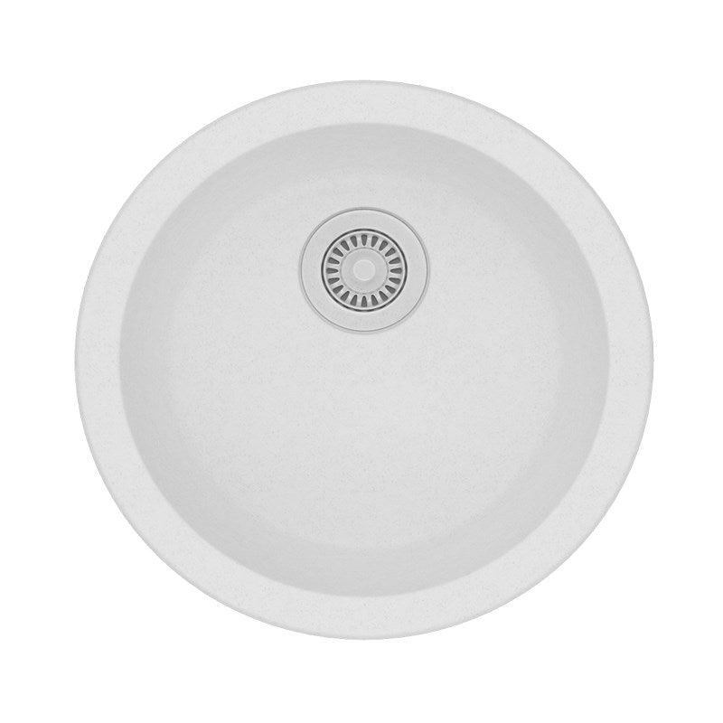 460mm White Granite Single Bowl Kitchen Sink