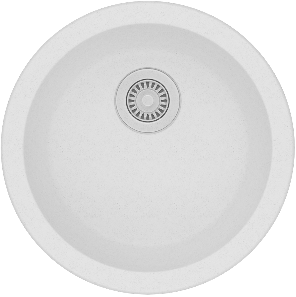 460mm White Granite Single Bowl Kitchen Sink