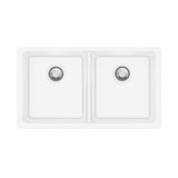838x476x241mm White Granite Double Bowl Kitchen Sink