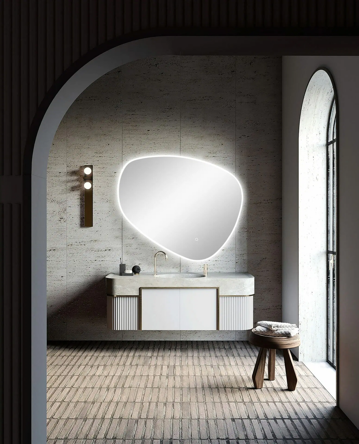 1000x844mm LED Mirror