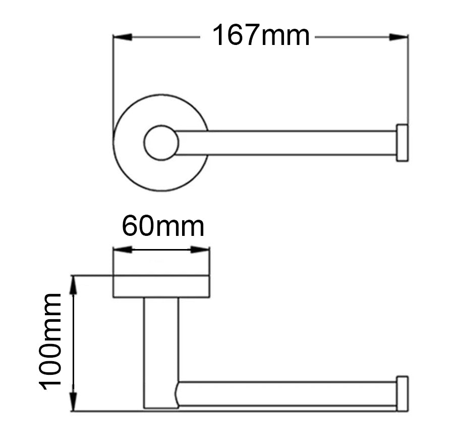 LUCID PIN - Gunmetal Toilet Paper Holder