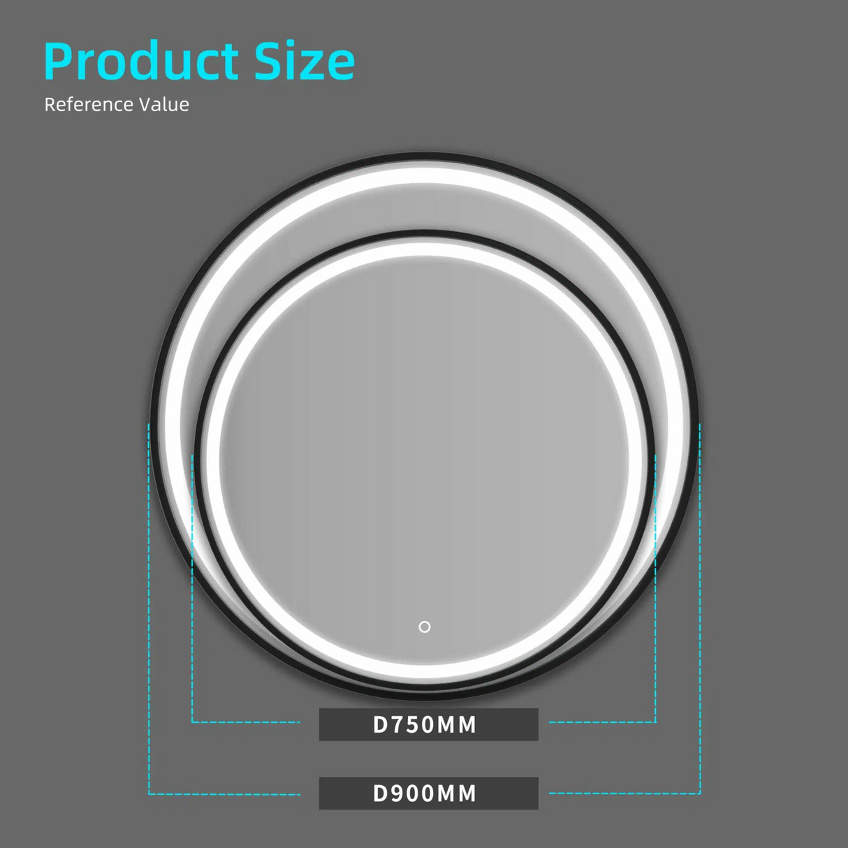 900x38mm LED Dressing Mirror