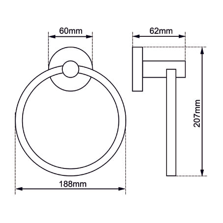 LUCID PIN - Black Towel Ring