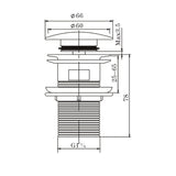 Brushed Nickel Pop Up Waste Overflow