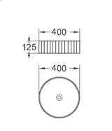 Bellevue Fluted Above Counter Basin BEL4040