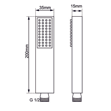 Brushed Brass Single Function Handheld Shower