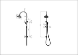 IKON Clasico Round Twin Shower Universal Water Inlet Brass In Various Colour
