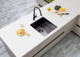 390x450x215mm Gunmetal Stainless Steel PVD Single Bowl Kitchen Sink