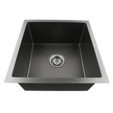440x440x205mm Dark Grey Stainless Steel Single Bowl Kitchen Sink