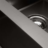 440x440x205mm Dark Grey Stainless Steel Single Bowl Kitchen Sink