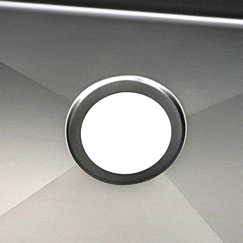 440x440x205mm Dark Grey Stainless Steel Single Bowl Kitchen Sink
