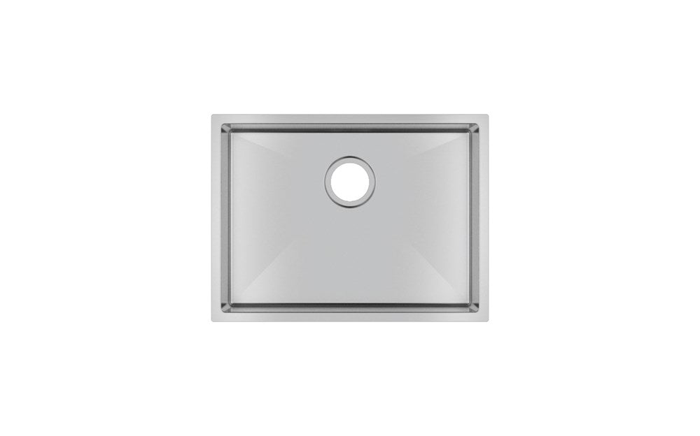 600x450x230mm Chrome Stainless Steel Single Bowl Kitchen Sink