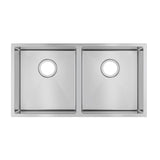 820x457x230mm Chrome Stainless Steel Double Bowl Kitchen Sink